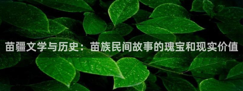 水默恋话本小说网：苗疆文学与历史：苗族民间故事的瑰宝和现实价值